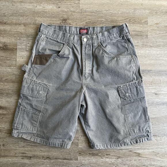 Wrangler Workwear Cargo Shorts Ranger Relaxed Fit Utility Carpenter Y2K Size 34 - Picture 7 of 11